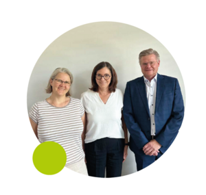 Gruppenfoto, v.l.n.r.: Angela Springer, Tanja Pfeifer, Peter Neidel