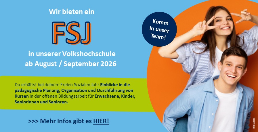 junge Menschen mit orangem Hintergrund, Hinweis auf unsere Suche nach einem FSJ